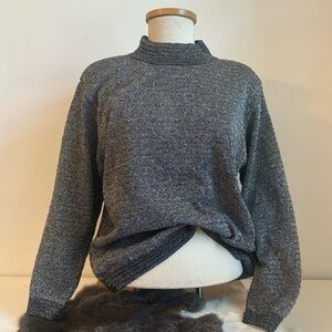 VINTAGE ALFRED DUNNER SILVER CREWNECK, SIZE: L